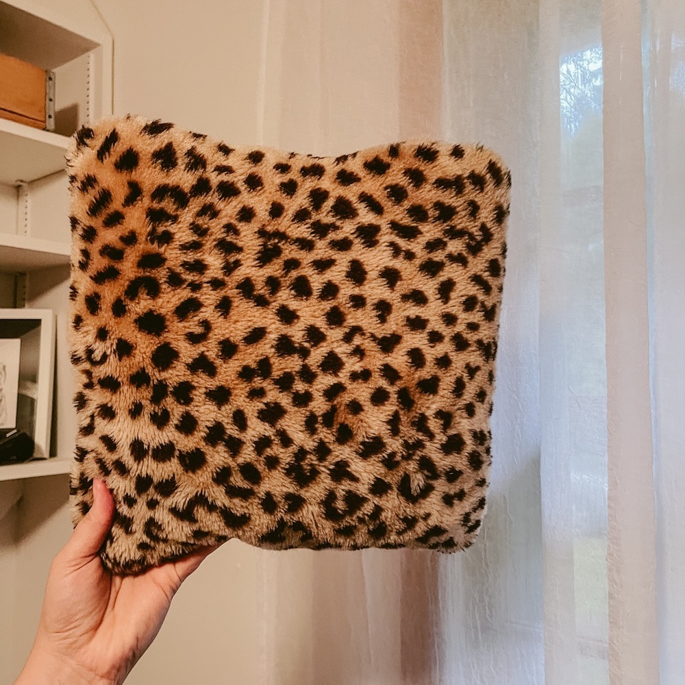 Small cheetah print throw pillow